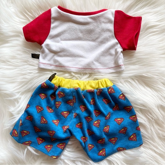 Build A Bear Superman Pajamas - 2 Piece Set - T Shirt & Pants - Picture 4 of 6